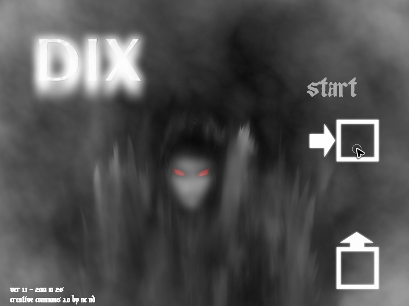 DIX, a game created without programming with GDevelop